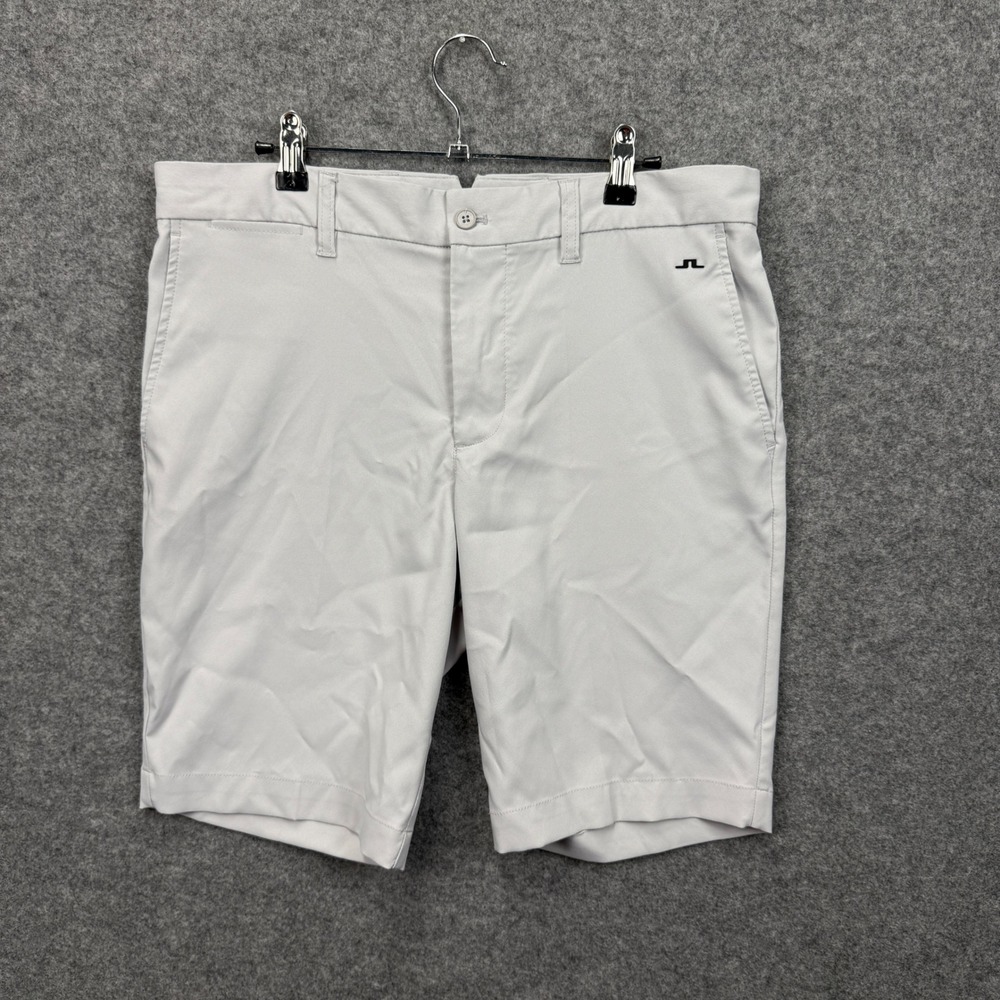 J.Lindeberg Eloy Golf Shorts Mens 32 Light Grey GMPA04772 Recycled Polyester